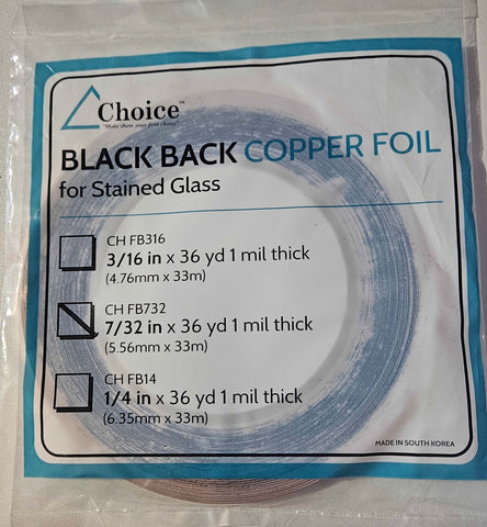 Value 7/32 Black Backed Copper Foil 1 Mil Choice