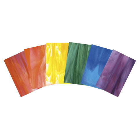 Bullseye Rainbow Streaky Glass Pack - 90 Coe 5322