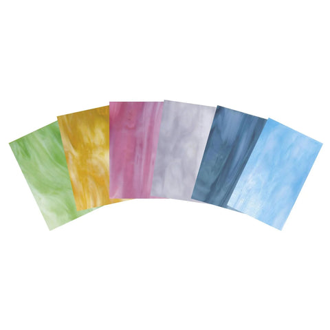 Bullseye Watercolor Streakies Glass Pack - 90 COE 5345