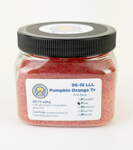COE 96 - Wissmach Frit Pumpkin Orange Transparent