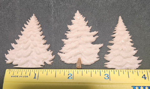 COE 96 Pre Fused Glass Snow Covered Evergreen Trees for Your Fused Glass Projects
