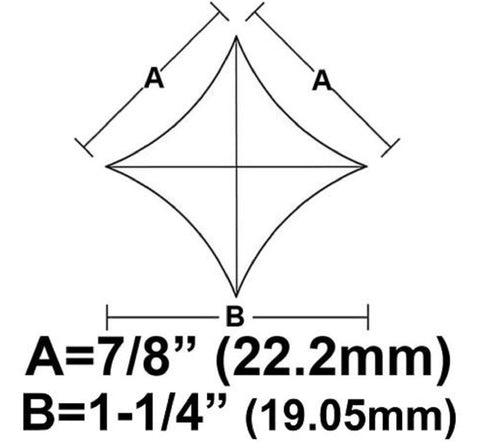 Clear Concave Star Bevels (Pointed)