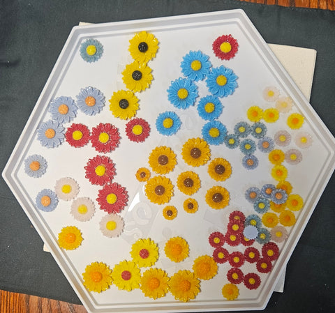 COE 96 Fusible Glass Flowers (Daisy Collection) for Your Fused Glass Projects