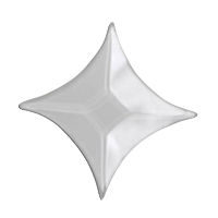 1.25 Inch Clear Star Bevels pack of 10