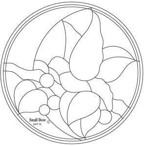Free Stained Glass Patterns -  GST Small Dove Facing Left for Bevel Cluster GST7L