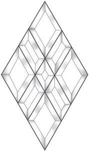 Exquisite Diamond Bevel Cluster EC662