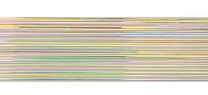 DS100 - Dichroic Glass Stringers on clear COE 90 approx 1mm thick -1 pack of 50