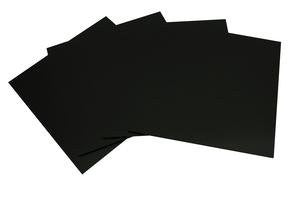 System 96 8 inch Black Fusible Glass Squares - 4 Pack