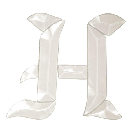 Letter H - Glass Alphabet Bevel Clusters
