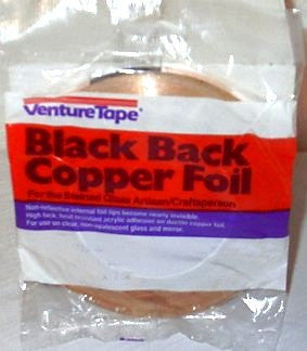 7/32 inch Venture Black Backed Copper Foil
