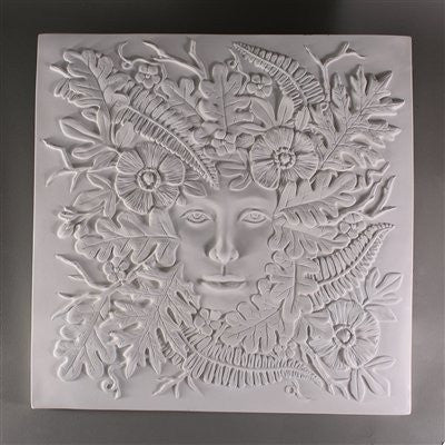 DT32 Large Lady in the Woods Texture Tile Mold12 X 12