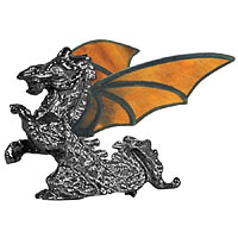 Stained Glass Supplies - Full Figure Standing Dragon Hand Cast Sculpture You Add the Wings