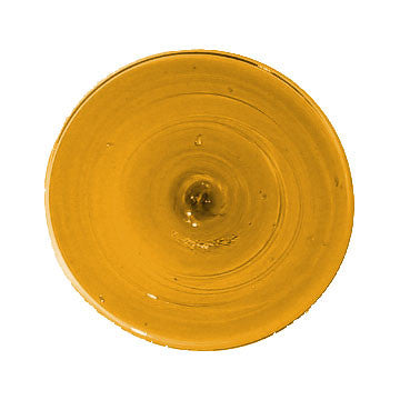 Medium Amber Mouth Blown Glass Rondel 4 Inch 62668