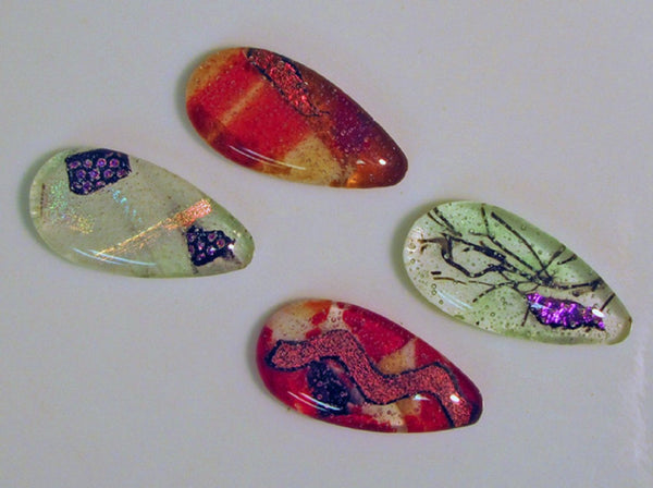 LF47 - Mold for Tear Shaped Castings for Jewelry Kiln Frit 4 Tears