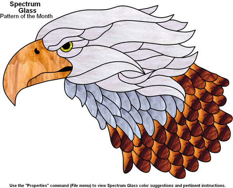 Free Stained Glass Patterns - Bald Eagle by Dan Rose