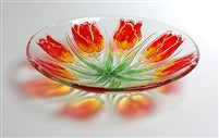 DT35 - Tulip Texture for Tile Mold for Glass Slumping 11 Inch Diameter