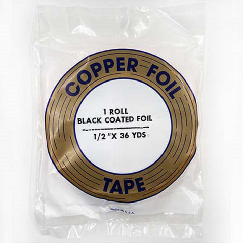 1/2 Inch Black Backed Copper Foil Tape 1 ml Edco