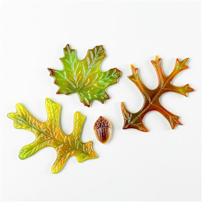 LF162 Leaves and Acorns Texture for Glass Frit Mold for Glass Casting