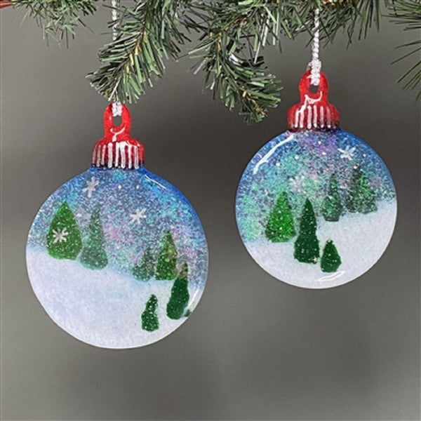 LF218 - Snow Globe Ornament Mold (2 Round Ornaments)
