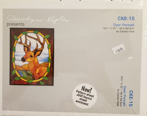 CKE 15 - Deer Portrait - Full size pattern 19 1/4 x 25 Inch