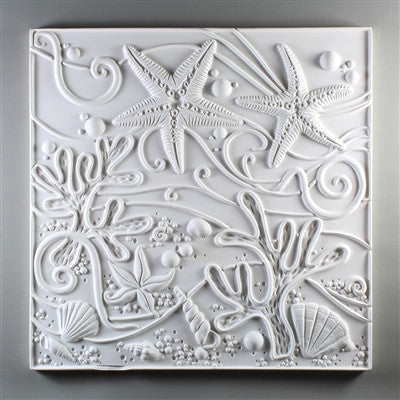 DT23 - Sea Life Texture Tile Mold for Glass Slumping 12 X 12