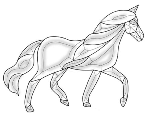 Ec188 Glass Bevel Cluster Elegant Horse Kit