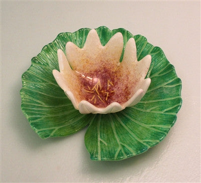 LF122 - Lotus Flower Texture for Tile Mold for Glass Slumping 8.5 Inch Diameter
