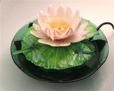 LF122 - Lotus Flower Texture for Tile Mold for Glass Slumping 8.5 Inch Diameter