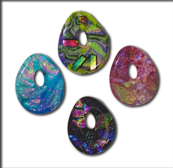 LF132 Quad (4) holey tear frit mold for glass cabochons