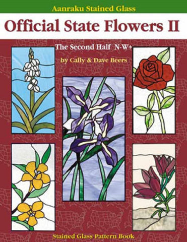 Aanraku Official State Flowers Stained Glass Pattern Book Volume 2