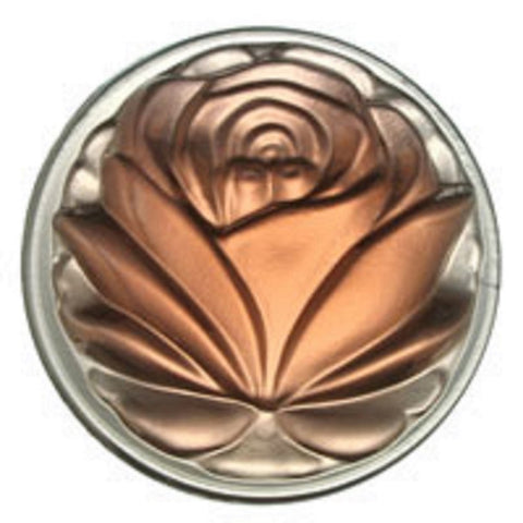 Stained Glass Jewels - 40mm - Peach Cut Rose Jewel