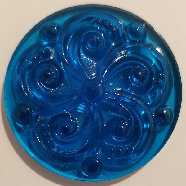 Stained Glass Jewels 35mm Swirl Turquoise The Avenue Stained Glass