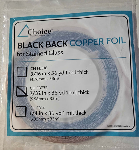 Value 7/32 Black Backed Copper Foil 1 Mil Choice