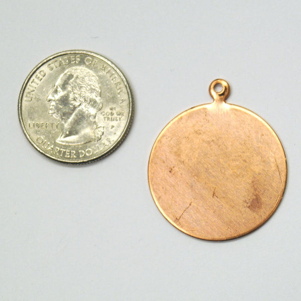 Round Copper Shape With Tab - 2 Pack for Enameling
