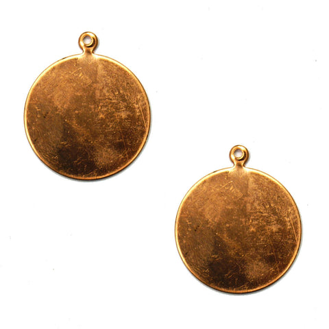 Round Copper Shape With Tab - 2 Pack for Enameling
