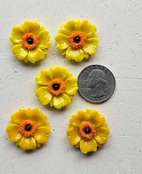 COE 96 Fused Glass Flowers (Poppy) for Your Fused Glass Projects 25mm Packs of 5