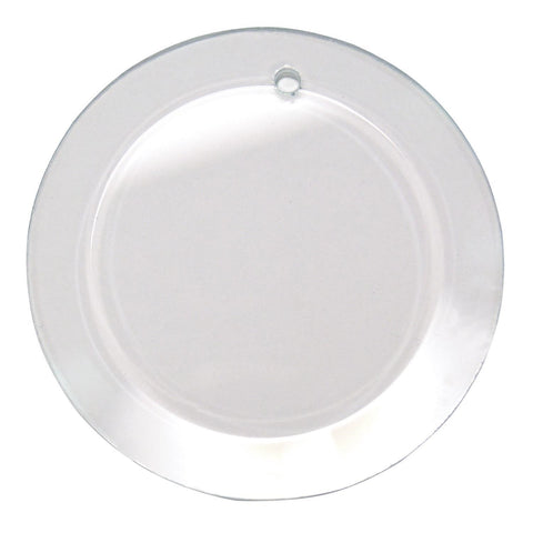 Clear Glass 3 1/2 Inch Circle Bevel Ornament Blank (3)
