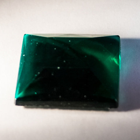 30mm Square Faceted Jewel -Emerald Green