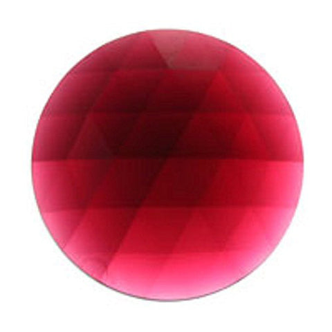 Round 30mm Gold Pink Faceted Jewel