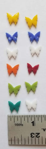 COE 96 Pre Fused Glass Miniature Butterflies for Your Fused Glass Projects - Pack of 12