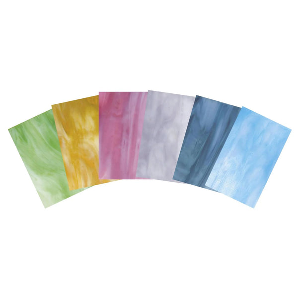 Bullseye Watercolor Streakies Glass Pack - 90 COE 5345