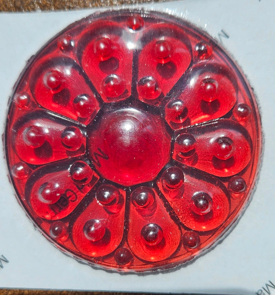 Stained Glass Jewels - Round 65mm Gold Ruby Tiffany Replica 2.5 Inch