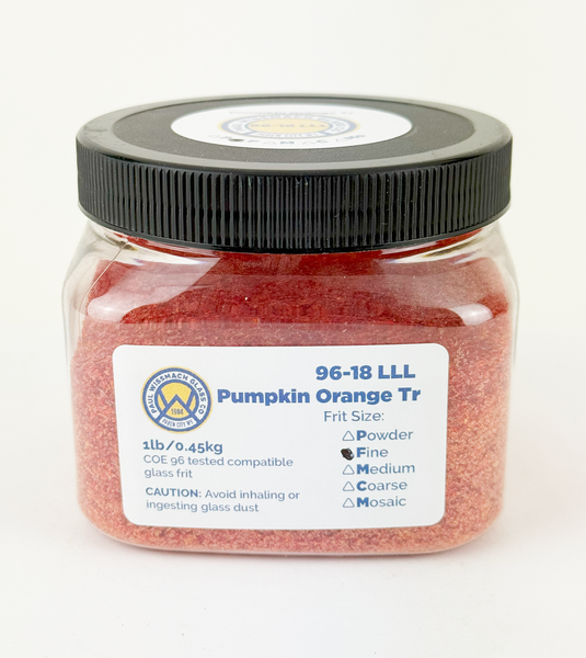 COE 96 - Wissmach Frit Pumpkin Orange Transparent