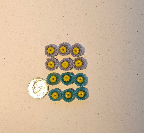 COE 96 Fusible Small Glass Flower Assortment (under 1/2 inch)