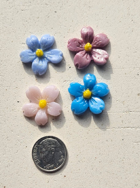 COE 96 Pre Fused Glass Flowers (Cherry Blossom Shaped) for Your Glass Projects (21mm) .82 Inch