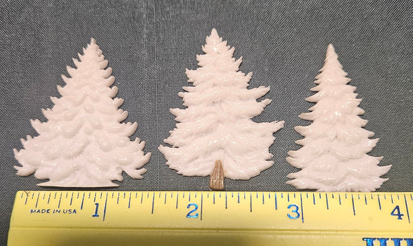 COE 96 Pre Fused Glass Snow Covered Evergreen Trees for Your Fused Glass Projects