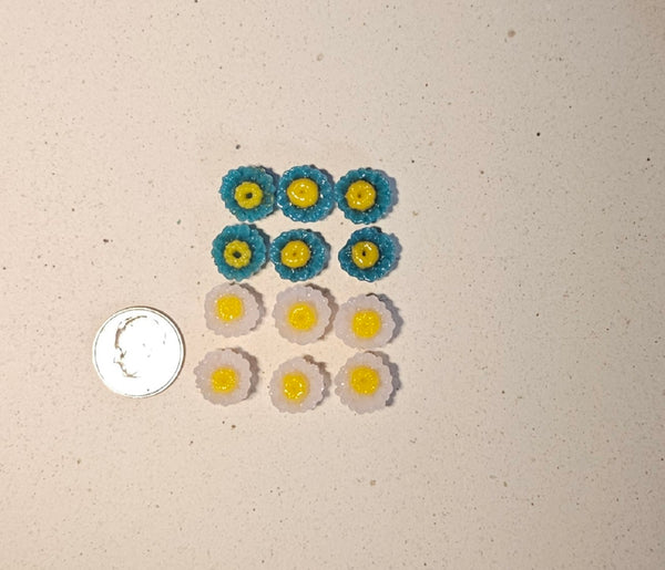 COE 96 Fusible Small Glass Flower Assortment (under 1/2 inch)