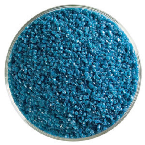 BU014692F- 5 Oz Steel Blue Opal Medium Frit - 90 COE