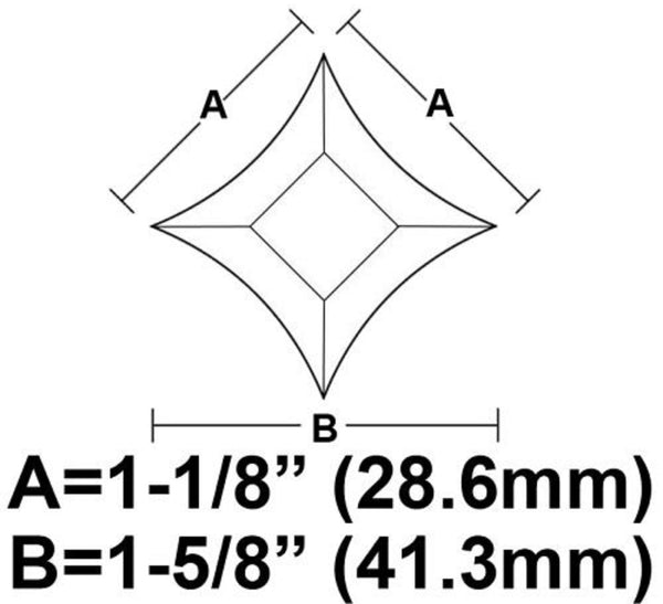 Clear Concave Star Bevels (Pointed)