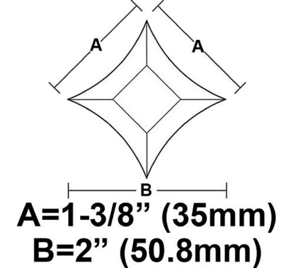 Clear Concave Star Bevels (Pointed)